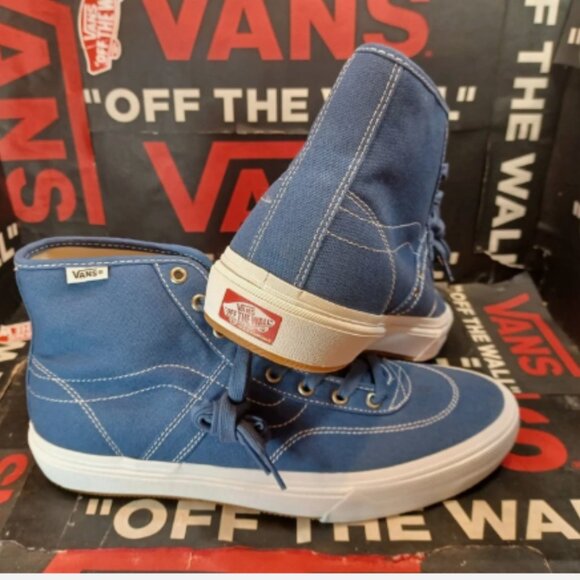 Vans Men's 9 Crockett High Canvas Blue/White -VN0007QVY6Z NIB - Picture 2 of 4